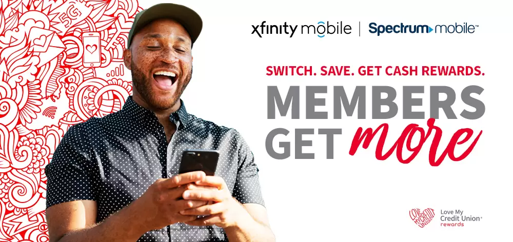 love my credit union rewards xfinity and spectrum mobile promotion
